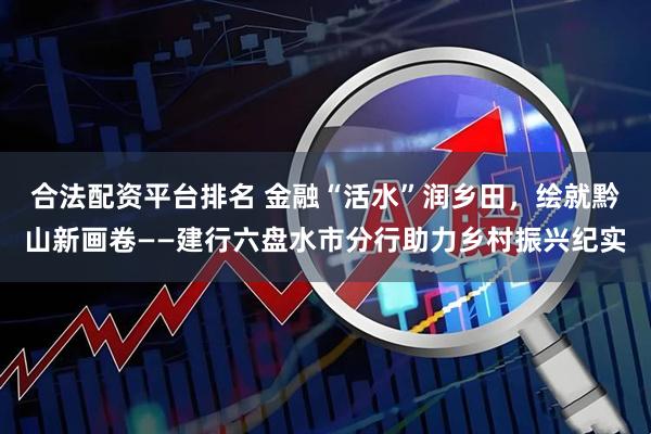 合法配资平台排名 金融“活水”润乡田，绘就黔山新画卷——建行六盘水市分行助力乡村振兴纪实